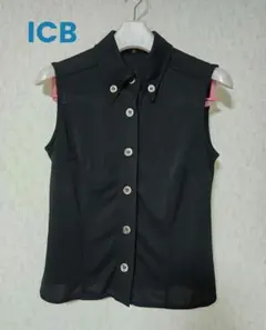 【ICB 】ブラック ノースリーブシャツ S