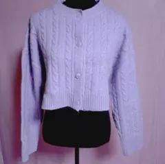【美品】 エヘカソポ ケーブルショート丈カーディガン