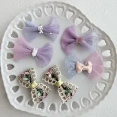 13. ヘアクリップ　ぱっちんどめ　ヘアピン　ハンドメイド　　インド刺繍リボン虹