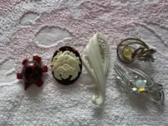 昭和レトロ　ブローチまとめて