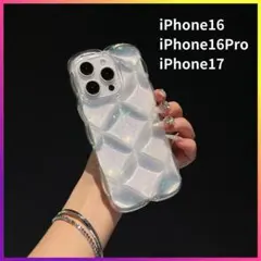 iPhone16 スマホケース キルティング クリア 韓国風 ラメ ケース