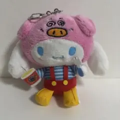 サンリオ　ブタメン　シナモロール　マスコットキーホルダー　マスコットのみ