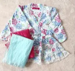 浴衣ドレス 110cm 花柄 着物 浴衣