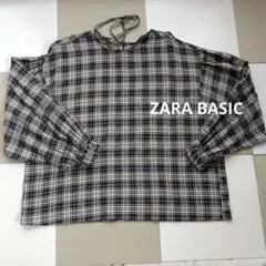 ZARA BASIC　長袖ブラウス チェックブラウス　USA Lサイズ