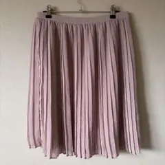 新品タグ付き UNIQLO 薄いピンク シフォンプリーツスカート L
