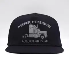 90s ビンテージ 企業 キャップ トラック ハイクラウン ロープ付 ブラック