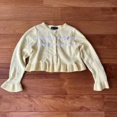 BeBe イエローカーディガン ボレロ風リボン付き