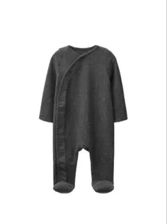 ZARA baby リブ ロンパース ダークグレー 1-3ヶ月