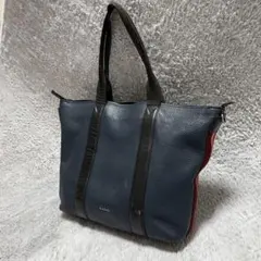 ポールスミス　トートバッグ　ビジネスバッグ　オールレザー　シボ革　肩掛け　舟型