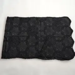 ブラック 花柄 レース 着物ショール