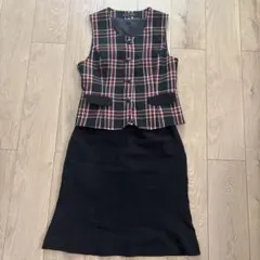 アンジョア　事務服　ベスト　スカート　中古　9号