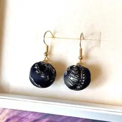 マーブル　　ピアス　ボール