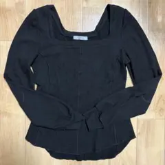 ユニクロ　マメクロゴウチ　ヒートテックウールブレンドワッフルスクエアネック