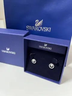 Swarovski 円形クリスタルピアス