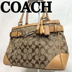 COACH コーチ ハンドバッグ シグネチャー キャンバス 8K06 ハンプトン
