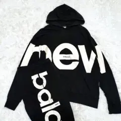 newbalance ニューバランス パーカー セットアップ スウェット 黒