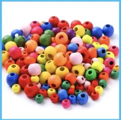 多色木製ビーズセット 6mm 8mm