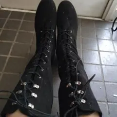 ゆ*0様 27cm ユニセックス　ロングブーツ　ブラックスエード