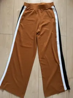 ZARA ブラウン サイドストライプパンツ M