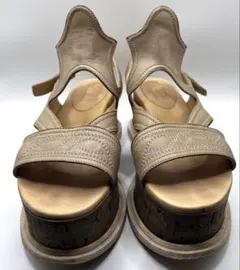 MM6 Maison Margiela レザーストラップ　厚底サンダルのサムネイル