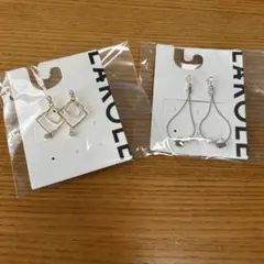 ゴールドとシルバーのイヤリングセット