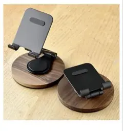 調整可能スマホスタンド ウォールナット・チェリー　ハコア hacoa