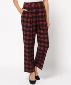 ★定価¥33,000beautiful people ウールチェックパンツ 36