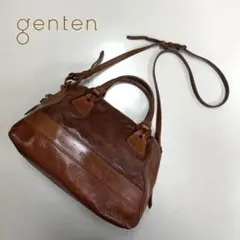 genten ゲンテン ブラウンレザー 2way ショルダーバッグのサムネイル