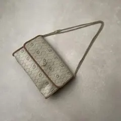 クリスチャンディオール PVC レザー ハニカム柄 ショルダーバッグ ブラウン