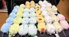 【新品】すみっコぐらし うつぶせゴムひも付きぬいぐるみマスコット 42個セット