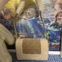 ZARA 미사용 品フェイクムートンショルダーバッグベージュ