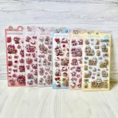 【バラ売り可】ぷくぷくシール 立体シール 6枚セット まとめ売り キャラクター