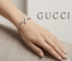 極美品Gucci グッチポールチェーンブレスレットSV925 トグル
