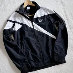 美品☆【Reebok 】ナイロンジャケット 黒/白 M