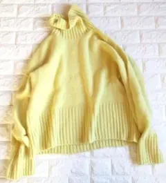 トゥモローランド マカフィー ジーロンラムズウール ハイネック ニット イエロー