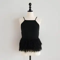 Searoomlynn アメスリKnit Fringeトップス ブラックのサムネイル