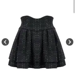 ミシェルマカロン 美脚になれる♡ツイードスカートブラックSサイズ 美脚になれる♡ツイードスカート（インナーパンツつき