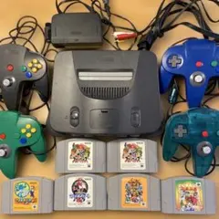 Nintendo64 、コントローラー、ソフト6本 動作未確認　スマブラ　マリカ