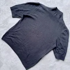 GEORGESRECHPARISカシミヤ混 ハイネック ニット 半袖 黒 40のサムネイル