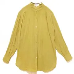 訳あり　レディース　S ノーカラー　長袖　ブラウス