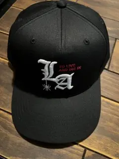 L.A. 森下直哉　山田蓮　キャップ　アメリカンワナビー　ブラック L.A. 森下直哉 山田蓮 キャップ アメリカンワナビー ブラック