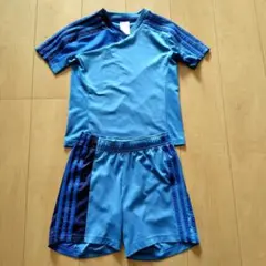 adidas サッカーウェア 青130