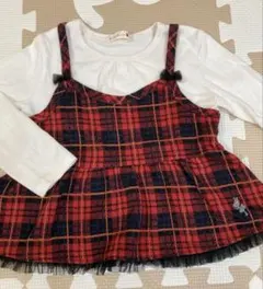 KP♡ニットプランナー♡重ね着風　長袖Tシャツ♡100・90