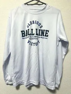 BALL LINE バスケットボール 長袖Tシャツ ホワイト Mのサムネイル