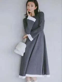 CELFORD セルフォード　ベルスリーブホールガーメントワンピース　38