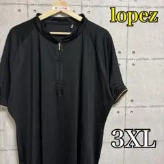 【アメリカ古着】lopez ブラック Tシャツ 3XL サラサラ生地