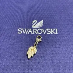 swarovski/スワロフスキー/ミニチャーム/ゴールド/リーフ/美品