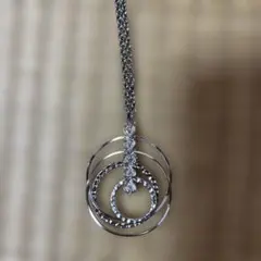 シルバー　3連リング　ネックレス