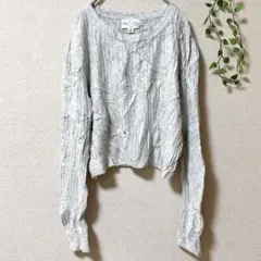 1点もの☆ 長袖 ニット 【M】ショート丈 秋冬 セーター