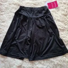 110cm ガウチョパンツ 黒 ブラック 女の子 おしゃれ 格好いい ズボン